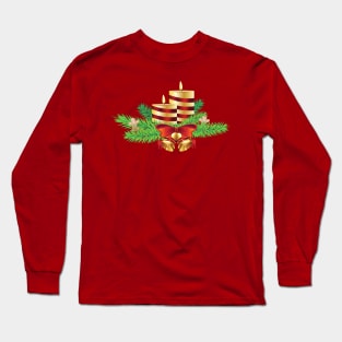 Decorative Christmas Candle Long Sleeve T-Shirt